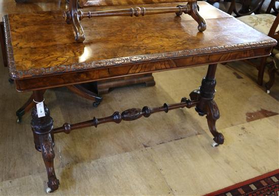 Victorian walnut stretcher table